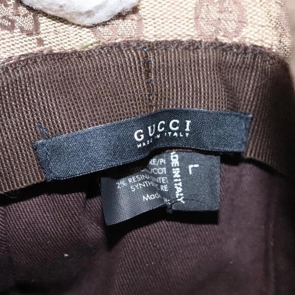 GUCCI GG Canvas Bucket Hat Web Sherry Line L Beige Green Red Auth 104161 - Picture 11 of 11